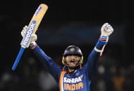 India cricketer Harbhajan Singh celebrat